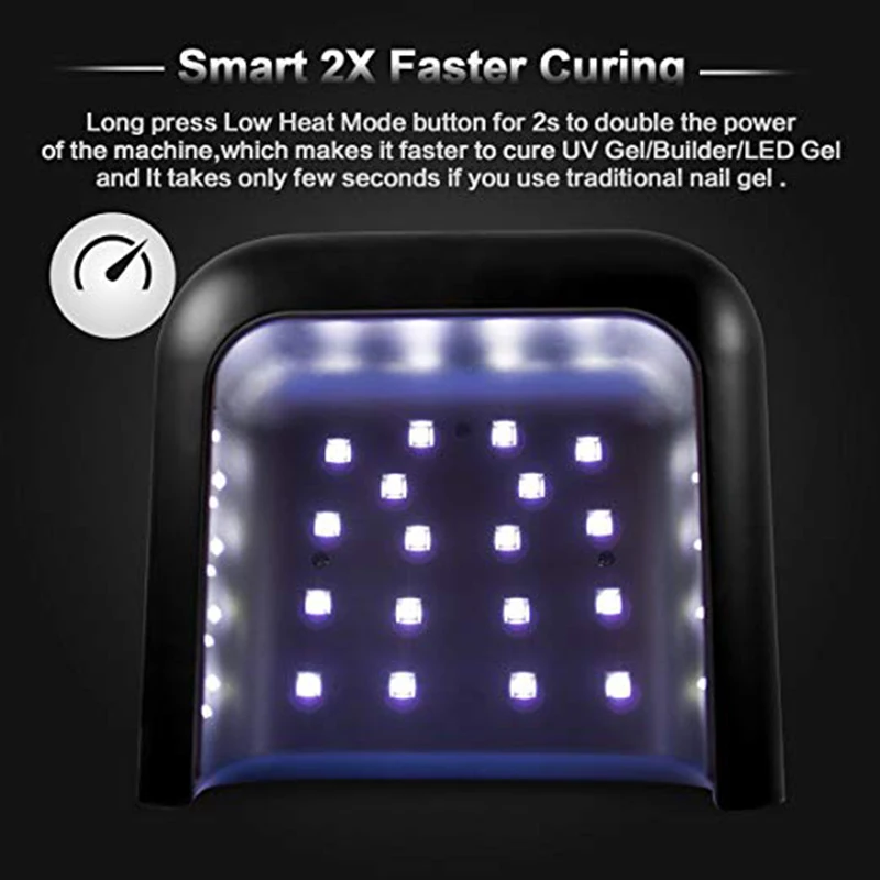 Sun3 Nail Dryer Smart 2.0 48W Uv Led Lamp Nail With Smart Timer Memory Invisible Digital Timer Display Nail Drying Machine Senso
Sun3 Nail Dryer Smart 2.0 48W Uv Led Lamp Nail With Smart Timer Memory Invisible Digital Timer Display Nail Drying Machine Senso