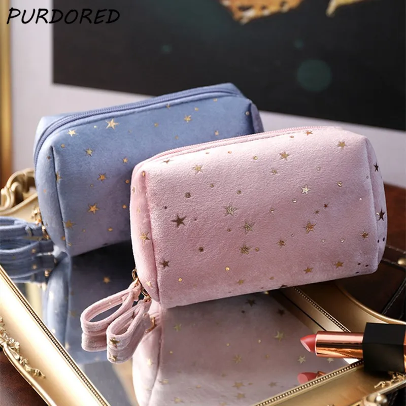 PURDORED 1 Pc Vintage Gold Star Cosmetic Bag for Women Zipper Velvet Makeup Lipstick Bag Female Travel Make Up Beauty Case
PURDORED 1 Pc Vintage Gold Star Cosmetic Bag for Women Zipper Velvet Makeup Lipstick Bag Female Travel Make Up Beauty Case
