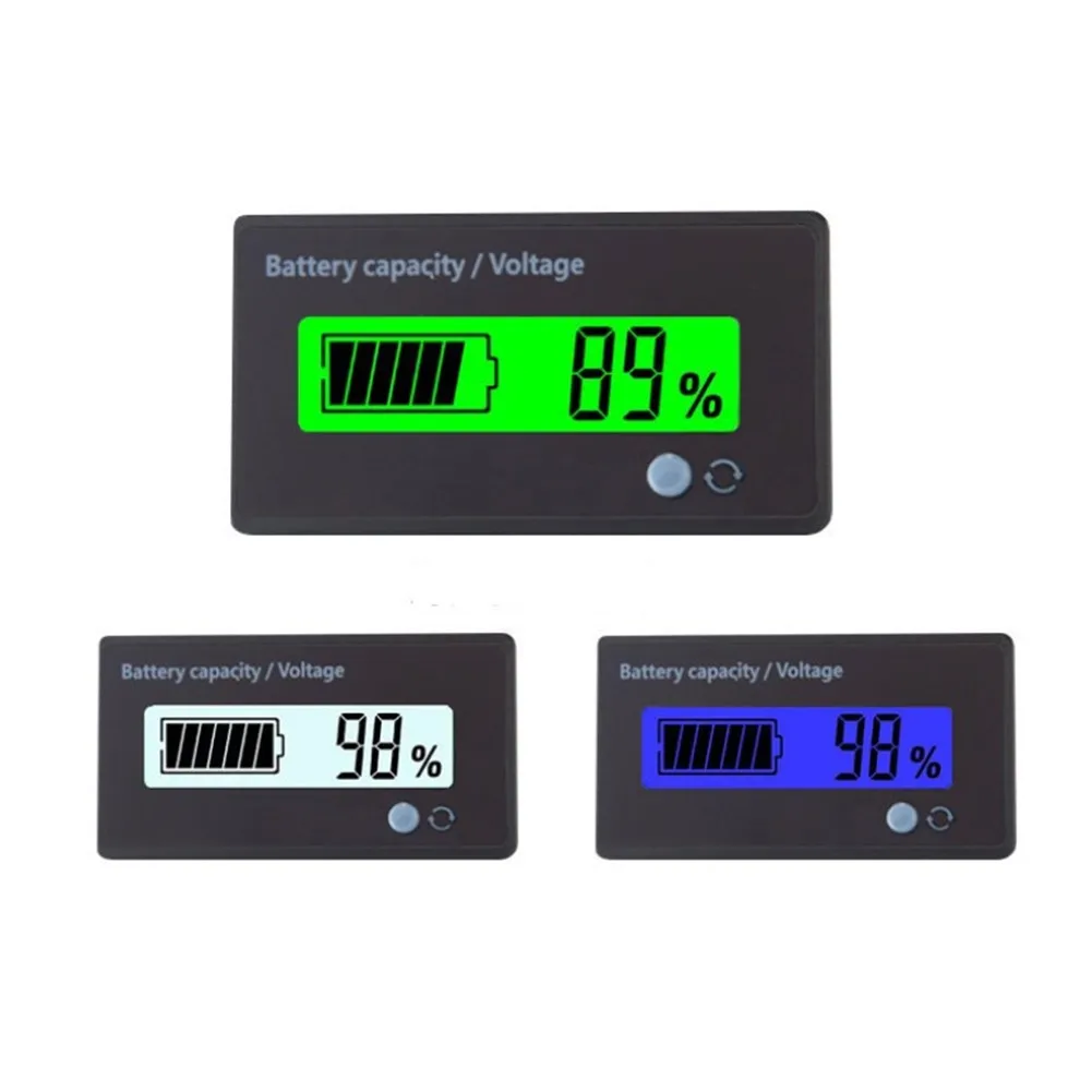 Battery Capacity Indicator LCD Backlight Battery Testers Power Meter Lead-acid Battery Lithium Battery 12V 48V Digital Voltmeter
Battery Capacity Indicator LCD Backlight Battery Testers Power Meter Lead-acid Battery Lithium Battery 12V 48V Digital Voltmeter