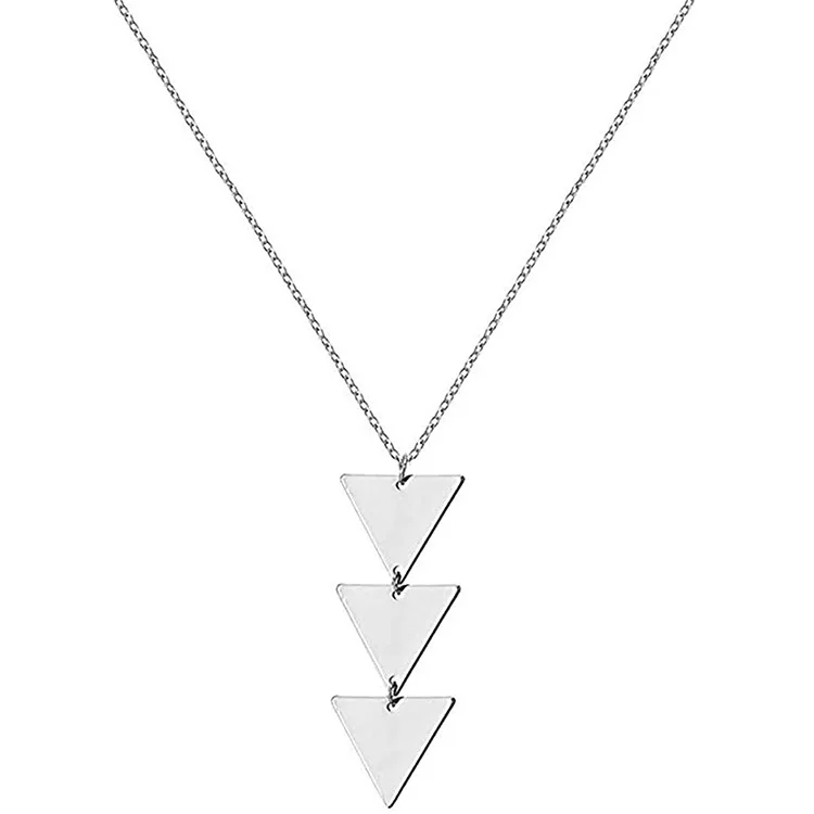 Long chain metal smooth triangle piece one body pendant necklace, personality fashion is suitable party necklaces for women
Long chain metal smooth triangle piece one body pendant necklace, personality fashion is suitable party necklaces for women