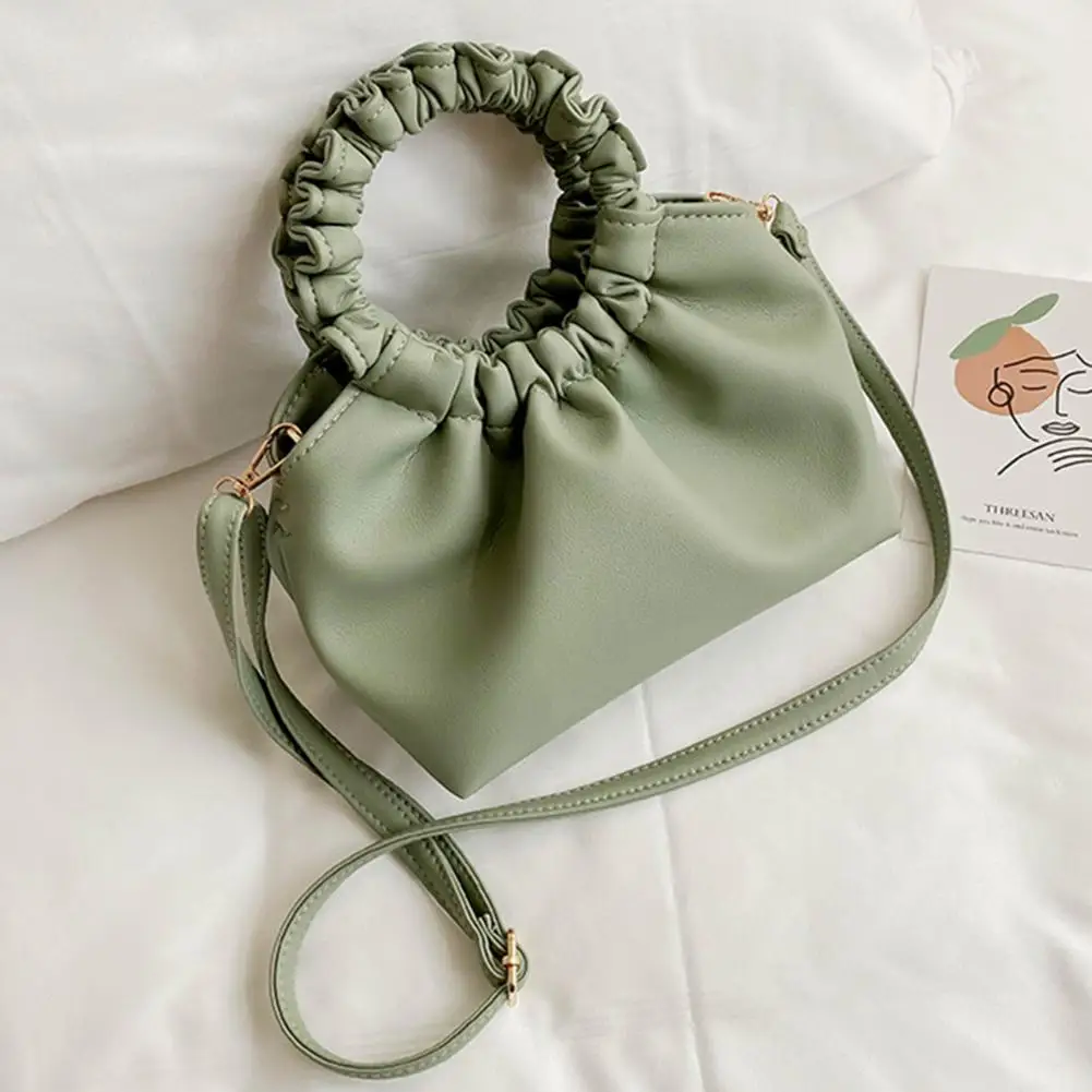 Fashion Exquisite Handbag Solid Color All-match Casual Women Faux Leather Handbag for Gift
Fashion Exquisite Handbag Solid Color All-match Casual Women Faux Leather Handbag for Gift