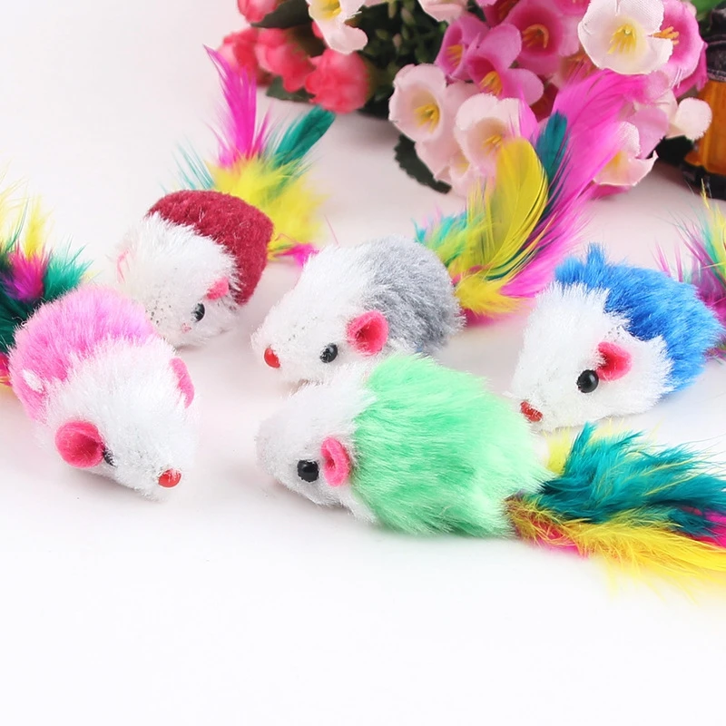 10Pcs/lot Soft Fleece False Mouse Cat Toys Cute Colorful Feather Funny Playing Toys for Cats Kitten Interactive Squeaky Cat Toys
10Pcs/lot Soft Fleece False Mouse Cat Toys Cute Colorful Feather Funny Playing Toys for Cats Kitten Interactive Squeaky Cat Toys