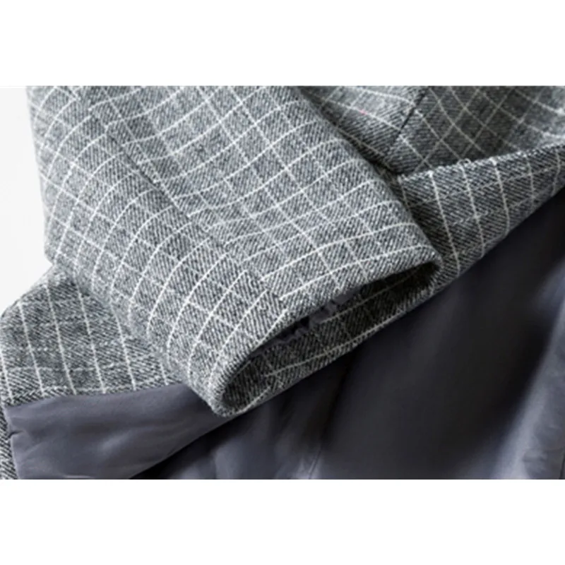 2020 Spring Women Slim Office Lady Long Sleeve Plaid Blazer Notched Pockets Fashion Coat Single Button Female Tops Clothes D816
2020 Spring Women Slim Office Lady Long Sleeve Plaid Blazer Notched Pockets Fashion Coat Single Button Female Tops Clothes D816