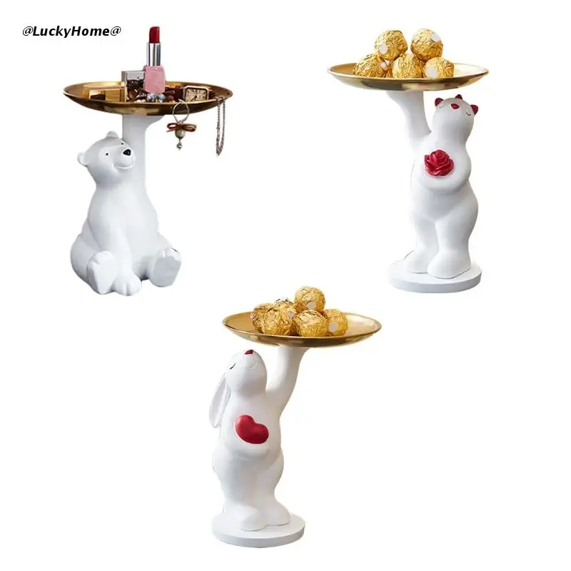 11UA Desktop Storage Tray Polar Bear Small Bears Rabbit Figurine Plate for Home Living Room Dinning Table Snack Fruit Cosmetic
11UA Desktop Storage Tray Polar Bear Small Bears Rabbit Figurine Plate for Home Living Room Dinning Table Snack Fruit Cosmetic