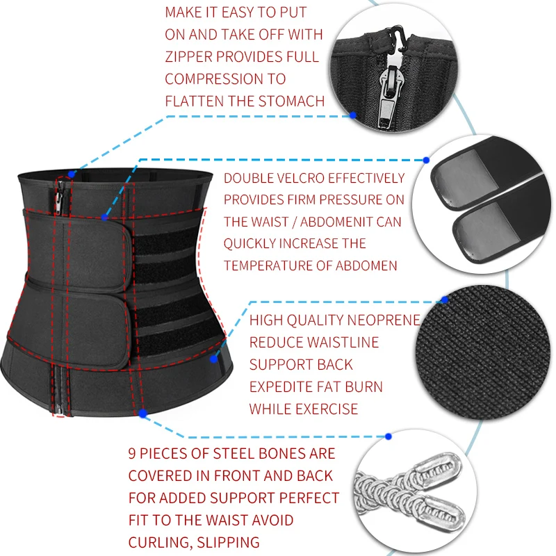 Belt Corset Waist Trainer Neoprene Sweat Shapewear Body Shaper Women Slimming Sheath Belly Reducing Shaper Workout Trimmer
Belt Corset Waist Trainer Neoprene Sweat Shapewear Body Shaper Women Slimming Sheath Belly Reducing Shaper Workout Trimmer