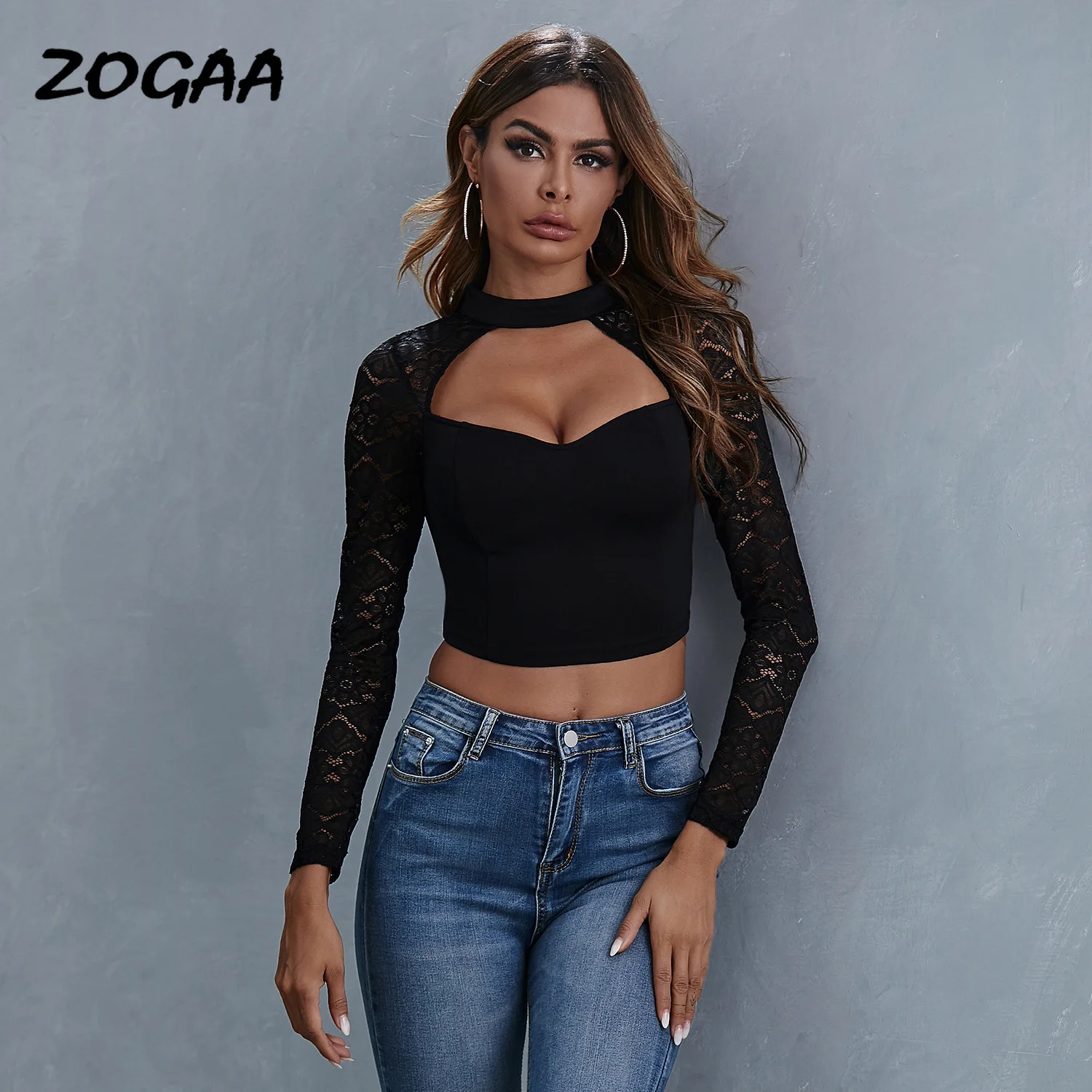 ZOGAA T-shirts Women New Autumn Winter Sexy Lace Low-cut Long-sleeved Top Tees Hollow Out Streetwear Chic Hot Sale Female Slim
ZOGAA T-shirts Women New Autumn Winter Sexy Lace Low-cut Long-sleeved Top Tees Hollow Out Streetwear Chic Hot Sale Female Slim
