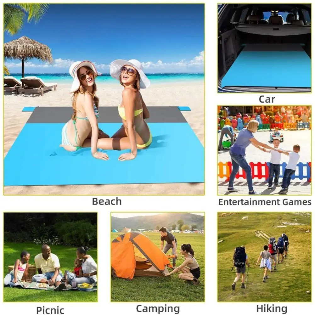 Outdoor Portable Beach Mat Folding Camping Pocket Picnic Mat Waterproof Moistureproof Tent Ground Mattress Lightweight Blanket
Outdoor Portable Beach Mat Folding Camping Pocket Picnic Mat Waterproof Moistureproof Tent Ground Mattress Lightweight Blanket