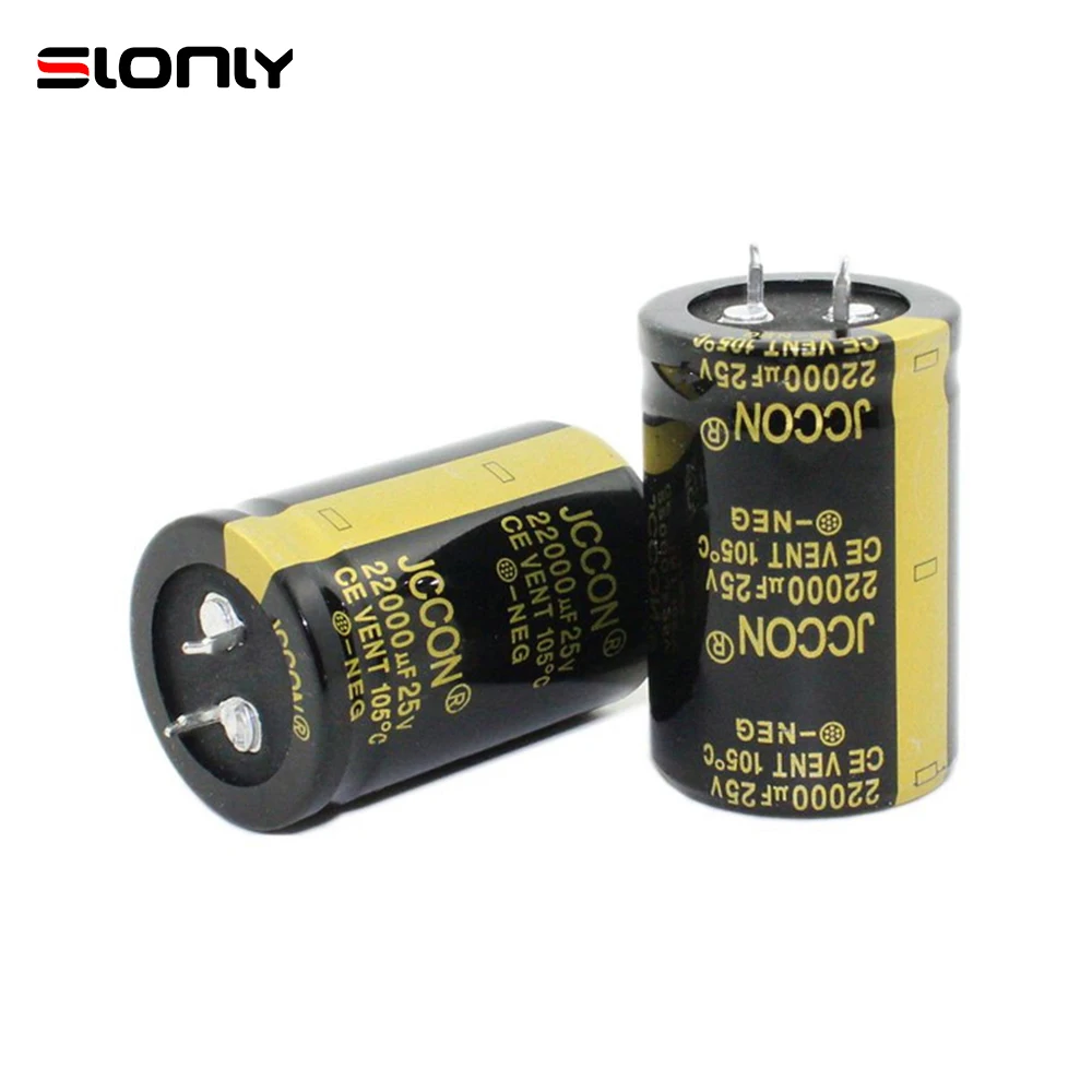 2pcs 30x45mm 22000uF 25V JCCON Horn Black Gold Audio Amplifier Filter Aluminum Electrolytic Capacitors
2pcs 30x45mm 22000uF 25V JCCON Horn Black Gold Audio Amplifier Filter Aluminum Electrolytic Capacitors