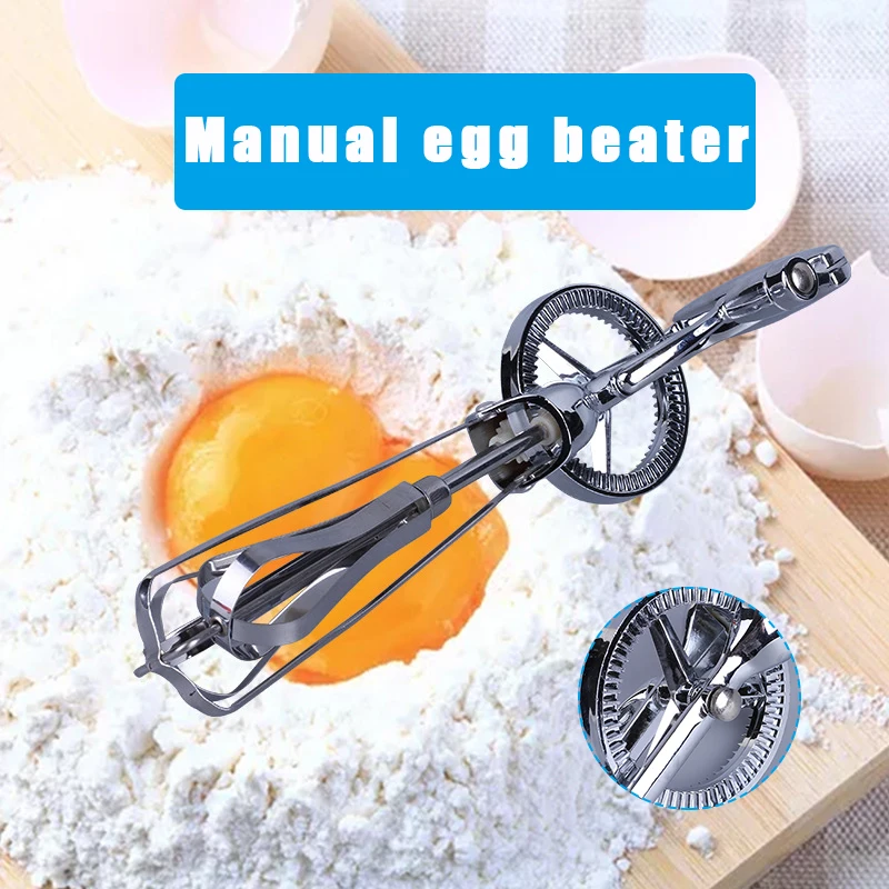 Stainless Steel Manual Egg Beater with Rotary Handle Egg Appliance Kitchen Supplies AC889
Stainless Steel Manual Egg Beater with Rotary Handle Egg Appliance Kitchen Supplies AC889