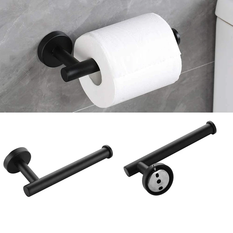 4 Pcs Black Bathroom Hardware Set Hand Towel Ring, Toilet Paper Holder,And 2 Robe Towel Hooks, Bathroom Accessories Kit
4 Pcs Black Bathroom Hardware Set Hand Towel Ring, Toilet Paper Holder,And 2 Robe Towel Hooks, Bathroom Accessories Kit