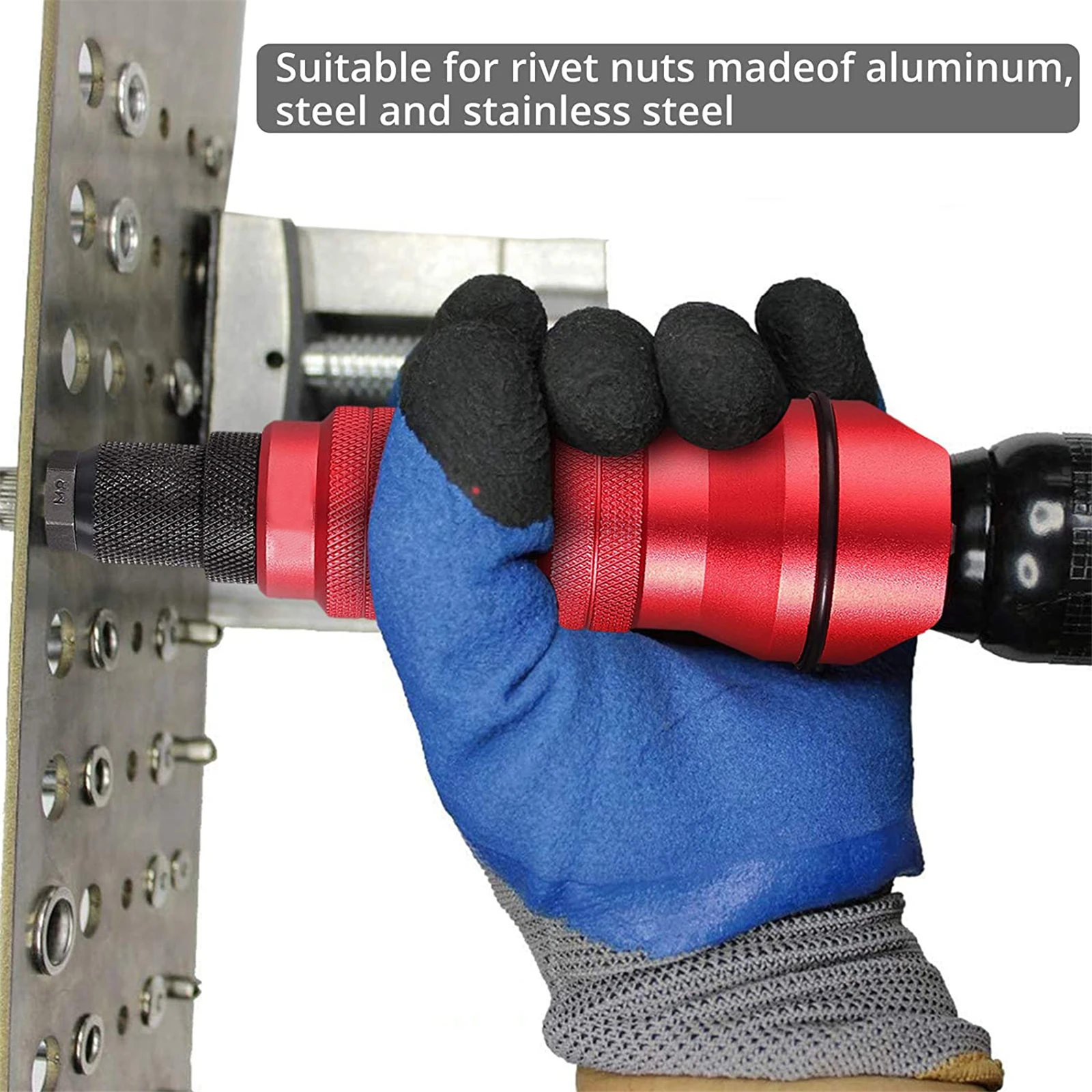 Rivet Nut Adapter Kit For Electric Drill Cordless Drill/Driver Rivet Nut Attachment Cordless Screwdriver Rivet Nuts M3-M10
Rivet Nut Adapter Kit For Electric Drill Cordless Drill/Driver Rivet Nut Attachment Cordless Screwdriver Rivet Nuts M3-M10