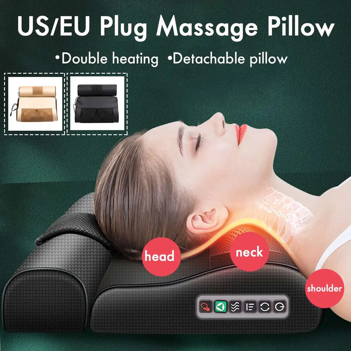 Infrared Heating Electric Massage Pillow Neck Shoulder Back Head Body Musle Multi Relaxation Massager Shiatsu Relief Pain Device
Infrared Heating Electric Massage Pillow Neck Shoulder Back Head Body Musle Multi Relaxation Massager Shiatsu Relief Pain Device