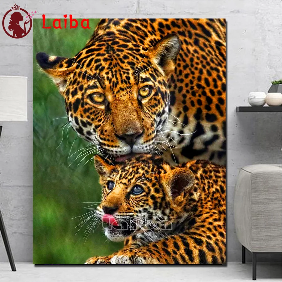 Home Decor DIY 5D Diamond Embroidery "Leopard with cub " Cross Stitch Set Abstract diamond Painting full Resin drill Hobby Craft
Home Decor DIY 5D Diamond Embroidery "Leopard with cub " Cross Stitch Set Abstract diamond Painting full Resin drill Hobby Craft