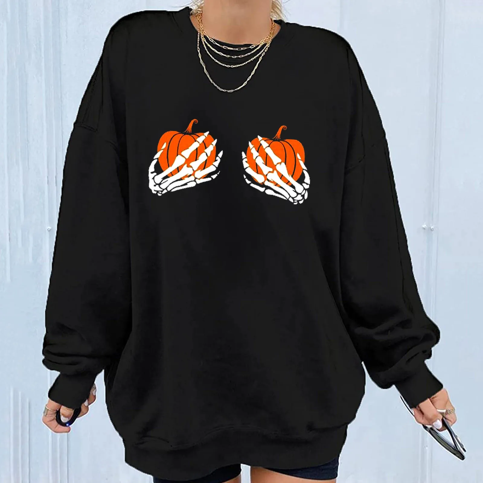 Oversized Hoodies Women Halloween Print Sweatshirt Loose Crewneck Long Sleeve Harajuku Pullover Streetwear Autumn Winter Ladies
Oversized Hoodies Women Halloween Print Sweatshirt Loose Crewneck Long Sleeve Harajuku Pullover Streetwear Autumn Winter Ladies