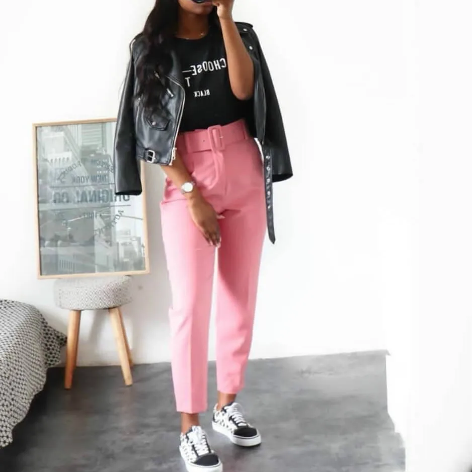 Women's High Waist Pants Summer Casual Trousers Slimming Ol Trousers with Waistband Temperament Commuter Office Lady Plus Size
Women's High Waist Pants Summer Casual Trousers Slimming Ol Trousers with Waistband Temperament Commuter Office Lady Plus Size