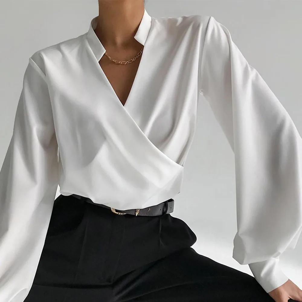 Sexy V Neck Supermodel Long Lantern Sleeve Shirts Luxury Solid Casual Elegant Irregular Hem Top Tunic Shirt Minimalist Blouse
Sexy V Neck Supermodel Long Lantern Sleeve Shirts Luxury Solid Casual Elegant Irregular Hem Top Tunic Shirt Minimalist Blouse