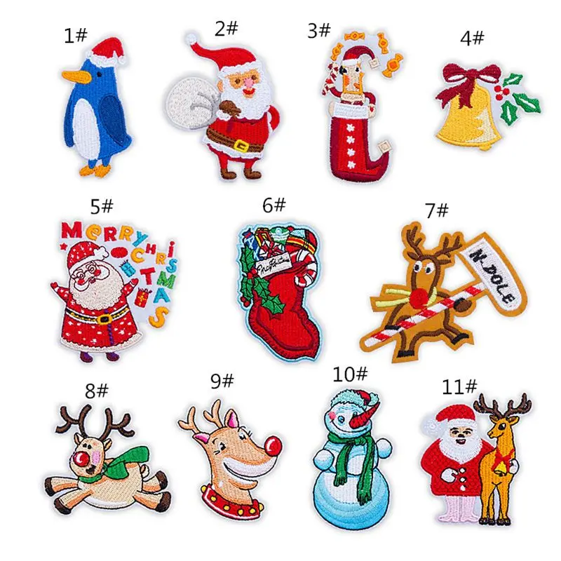 L9NB 11pcs/set Christmas Series Clothes Patch Embroidery Motifs Applique Iron Sew On Badge DIY Craft
L9NB 11pcs/set Christmas Series Clothes Patch Embroidery Motifs Applique Iron Sew On Badge DIY Craft