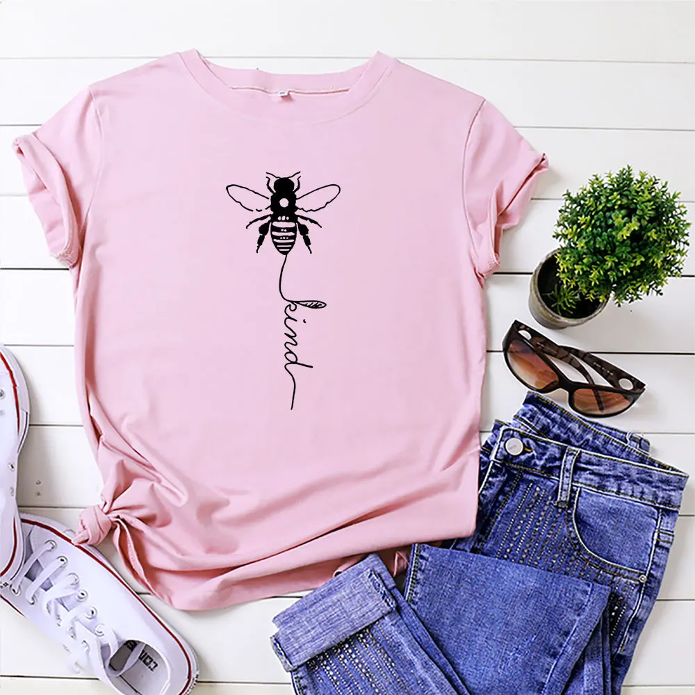 100% Cotton Summer Funny Bee Cute Women's T-shirt O-Neck Harajuku Top Casual Female T shirt Oversized Size S-5XL
100% Cotton Summer Funny Bee Cute Women's T-shirt O-Neck Harajuku Top Casual Female T shirt Oversized Size S-5XL