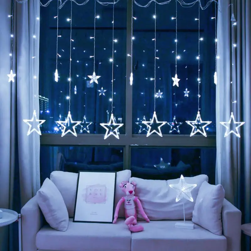 Christmas Fairy Lights Festoon Led String Lights Star Garland On Window Curtain Indoor Tree Decoration Halloween Wedding Light
Christmas Fairy Lights Festoon Led String Lights Star Garland On Window Curtain Indoor Tree Decoration Halloween Wedding Light