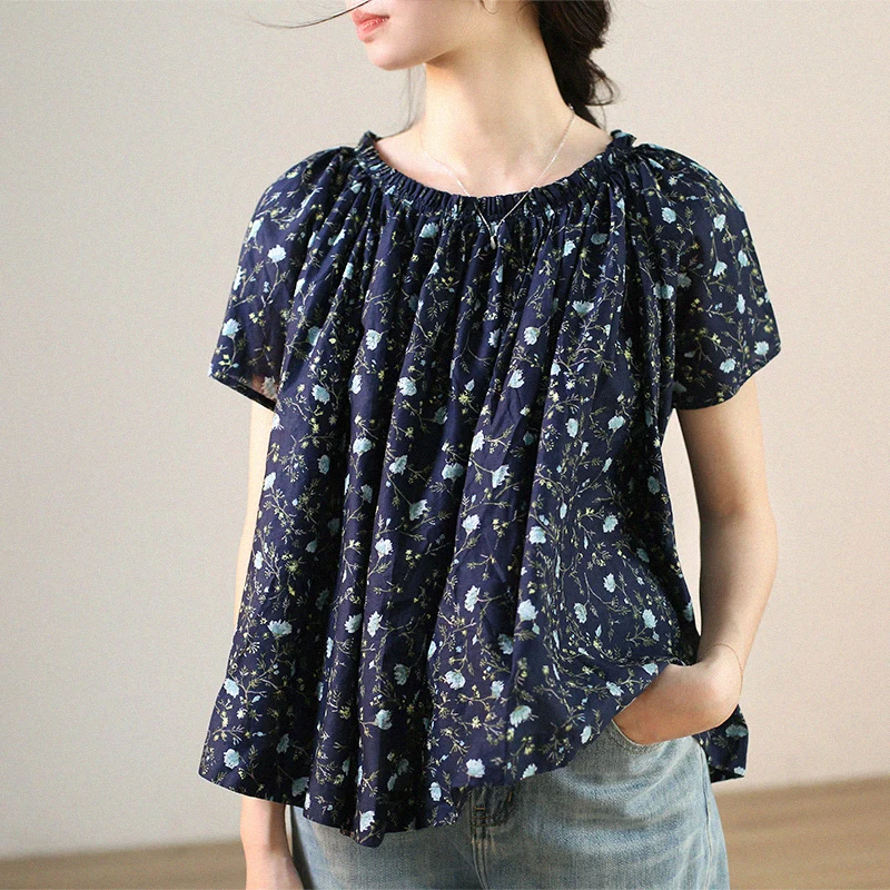 Summer Women Loose Oversize Japan Style Mori Girl Floral Print Comfortable Breathable Water Washed Cotton Pullover Shirts/Blouse
Summer Women Loose Oversize Japan Style Mori Girl Floral Print Comfortable Breathable Water Washed Cotton Pullover Shirts/Blouse