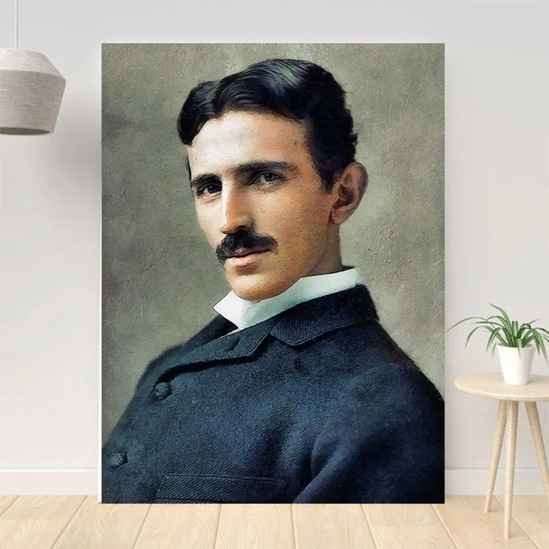 Nicholas Tesla Wall Art Canvas Painting Figure Portrait Poster and Prints Interior Room Decor Pictures Frameless Cuadros
Nicholas Tesla Wall Art Canvas Painting Figure Portrait Poster and Prints Interior Room Decor Pictures Frameless Cuadros