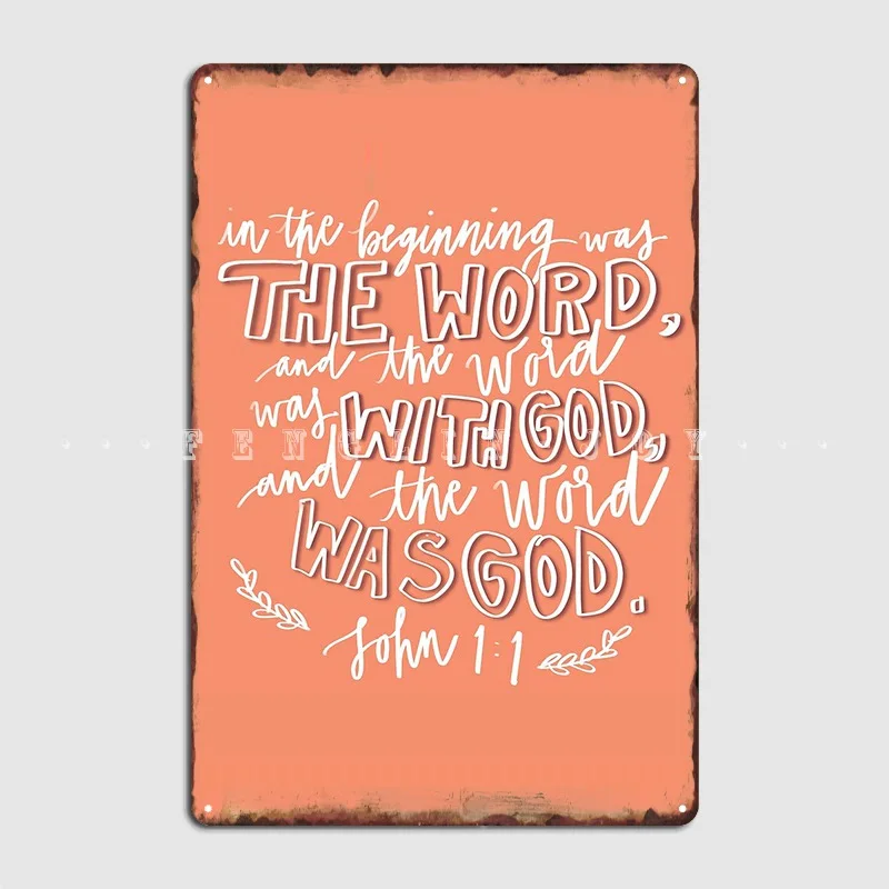 John 1:1 Metal Plaque Poster Club Home Bar Cave Printing Mural Painting Tin Sign Poster
John 1:1 Metal Plaque Poster Club Home Bar Cave Printing Mural Painting Tin Sign Poster