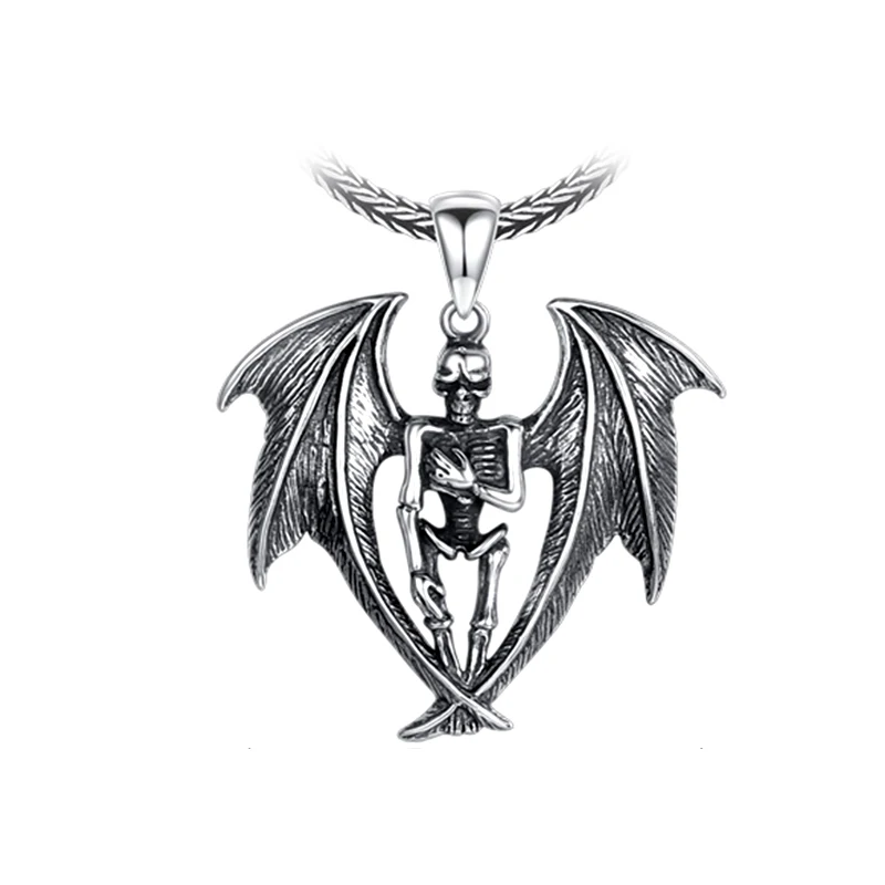 New Sterling Silver Necklace Men's Pendant Retro Gothic Punk Demon Personality Fashion Trendy Accessories Chains
New Sterling Silver Necklace Men's Pendant Retro Gothic Punk Demon Personality Fashion Trendy Accessories Chains