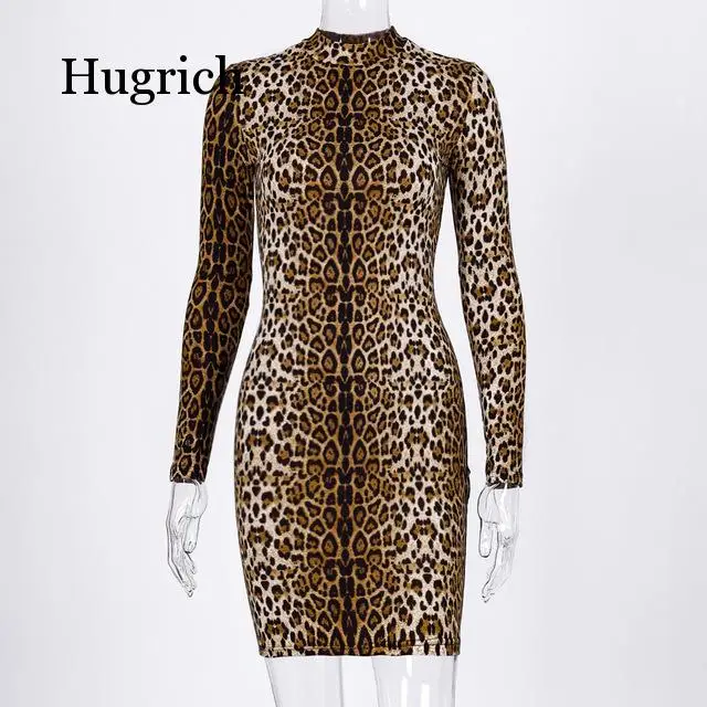 Long Sleeve High Neck Leopard Print Sexy Bodycon Mini Dress 2020 Autumn Winter Women Fashion Christmas Party Clothes
Long Sleeve High Neck Leopard Print Sexy Bodycon Mini Dress 2020 Autumn Winter Women Fashion Christmas Party Clothes