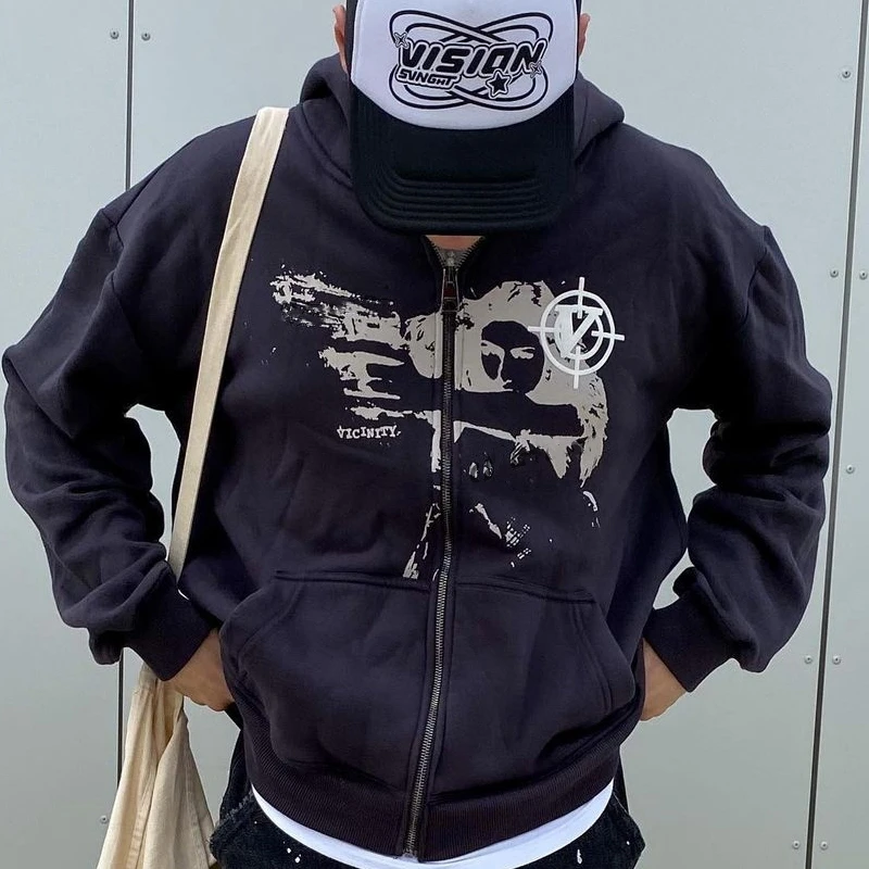 2021 Women Hip Hop Streetwear Hoodies Autumn Winter Print Jacket Coat Goth Harajuku Y2K Zipper Daily Outwear Oversized Hoodies
2021 Women Hip Hop Streetwear Hoodies Autumn Winter Print Jacket Coat Goth Harajuku Y2K Zipper Daily Outwear Oversized Hoodies