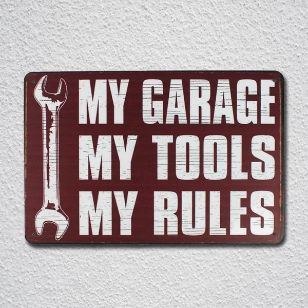 My Garage My Tools My Rules Vintage Tin Sign Metal Sign Metal Poster Metal Decor Metal Painting Wall Sticker Wall Sign
My Garage My Tools My Rules Vintage Tin Sign Metal Sign Metal Poster Metal Decor Metal Painting Wall Sticker Wall Sign