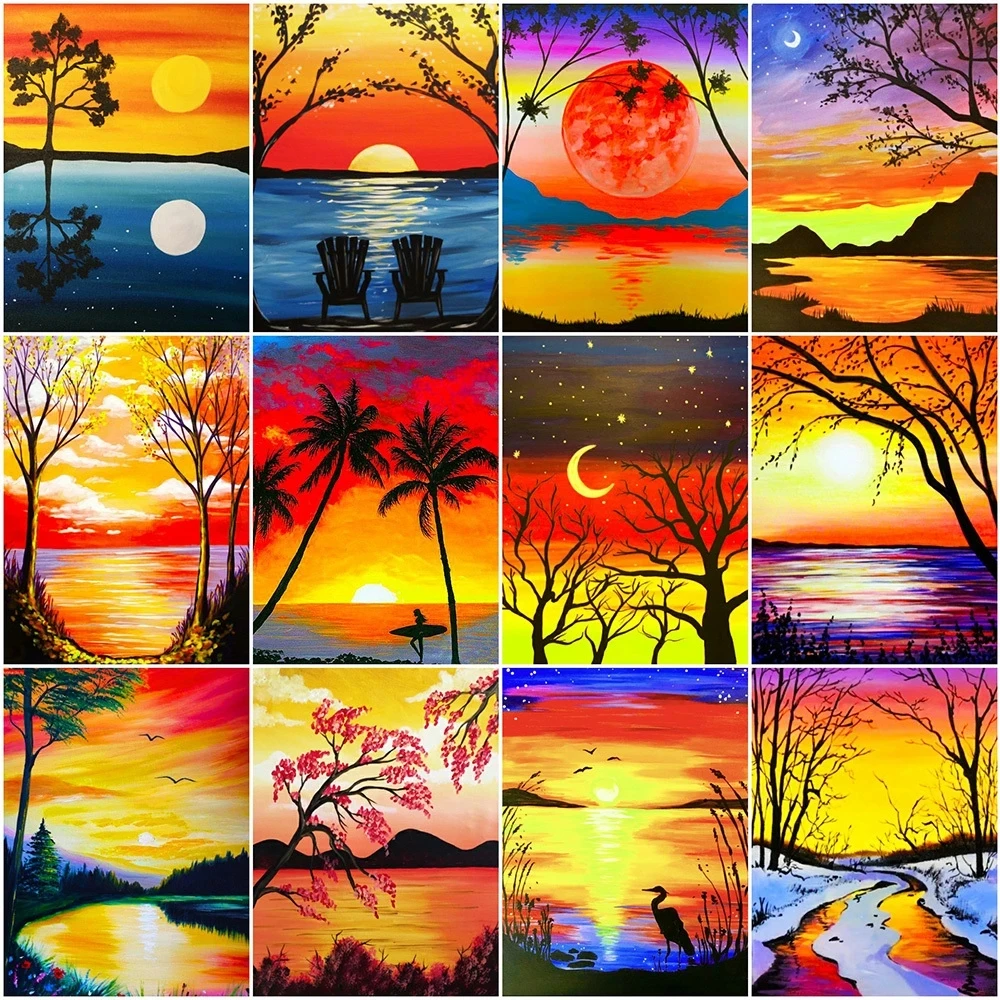 Sunset Scenery 5D Diy Diamond Painting Full Square Round Diamond Embroidery Tree Landscape Rhinestone Picture Home Decoration
Sunset Scenery 5D Diy Diamond Painting Full Square Round Diamond Embroidery Tree Landscape Rhinestone Picture Home Decoration