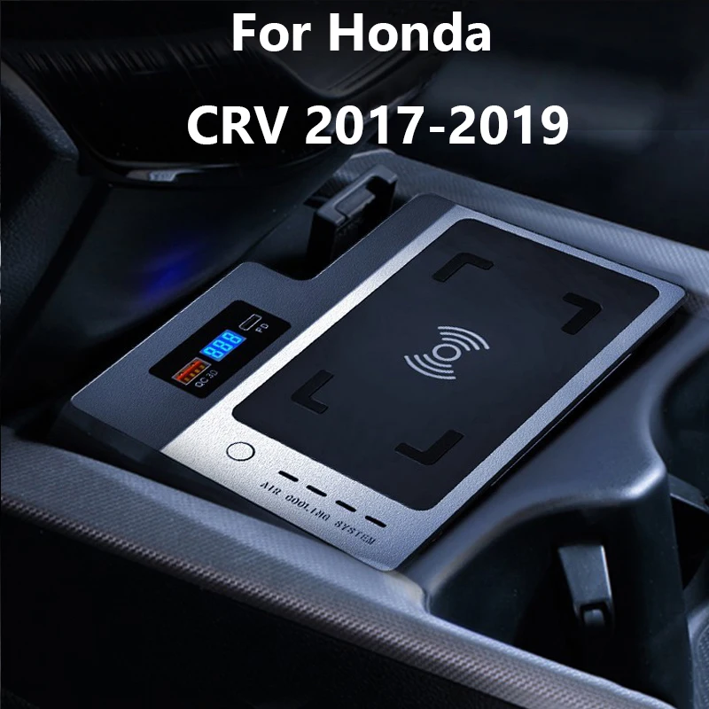 Qi автомобильное зарядное устройство для Honda CRV 2017-2021 аксессуары Беспроводная зарядка прикуриватель Быстрая зарядка 15 Вт
Qi автомобильное зарядное устройство для Honda CRV 2017-2021 аксессуары Беспроводная зарядка прикуриватель Быстрая зарядка 15 Вт