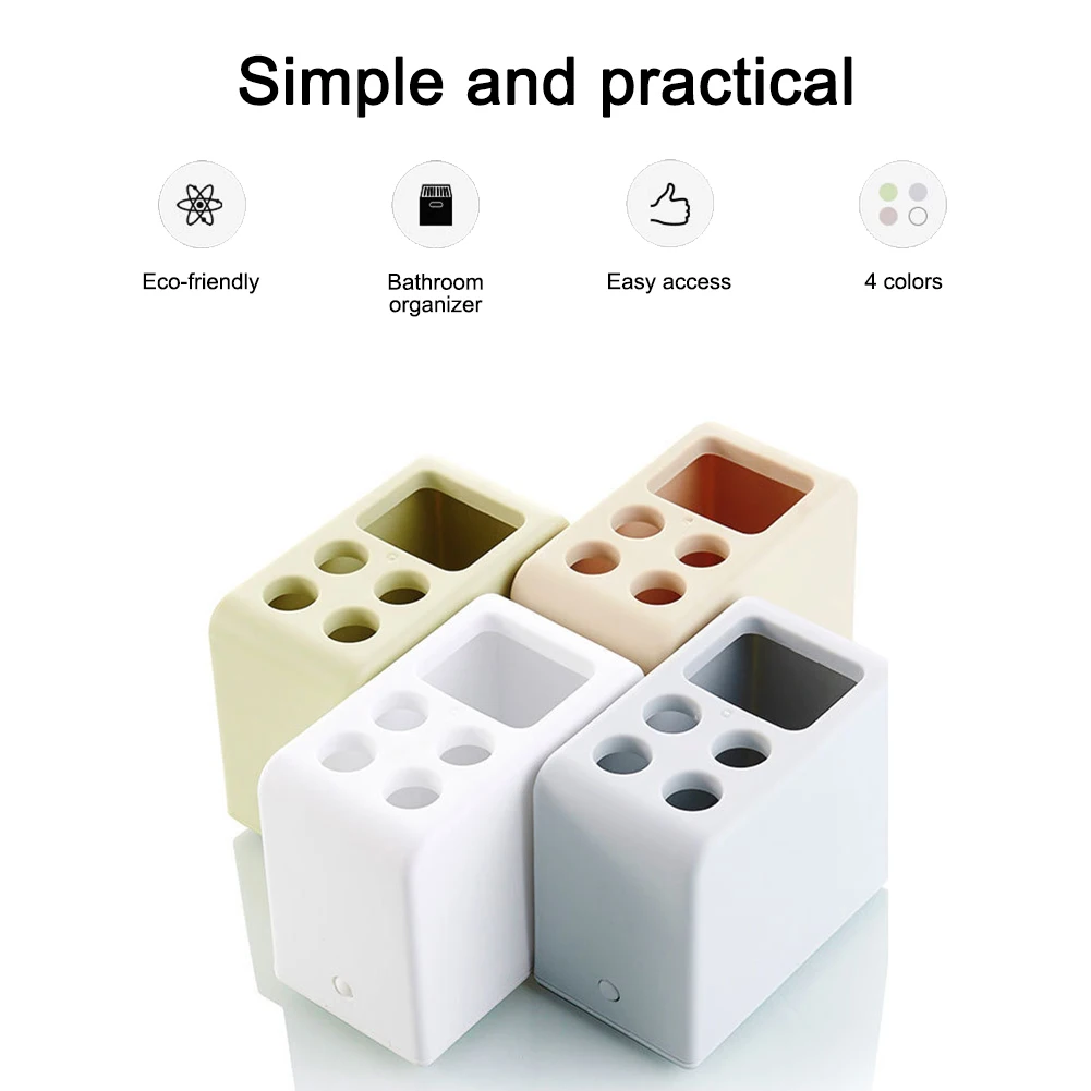 Toothbrush Holder 5 Slots Multi-Functional Toothpaste Dispenser Stand for Kitchen Bathroom
Toothbrush Holder 5 Slots Multi-Functional Toothpaste Dispenser Stand for Kitchen Bathroom