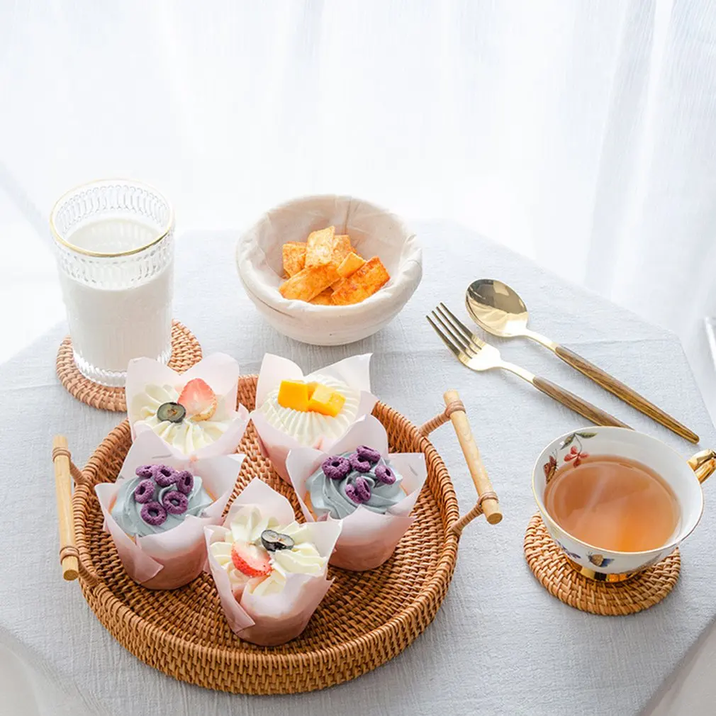 Autumn Vine Weaving Portable Basket Food Storage Tray Hand Woven Handle Round Snack Coffee Tea Basket
Autumn Vine Weaving Portable Basket Food Storage Tray Hand Woven Handle Round Snack Coffee Tea Basket