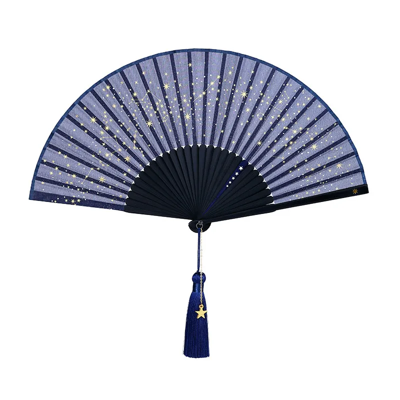 Romantic Starry Sky Fan Chinese Classical Hanfu Decoration Fan Creative Birthday Party Gift Fans Portable Bamboo Ventilador
Romantic Starry Sky Fan Chinese Classical Hanfu Decoration Fan Creative Birthday Party Gift Fans Portable Bamboo Ventilador