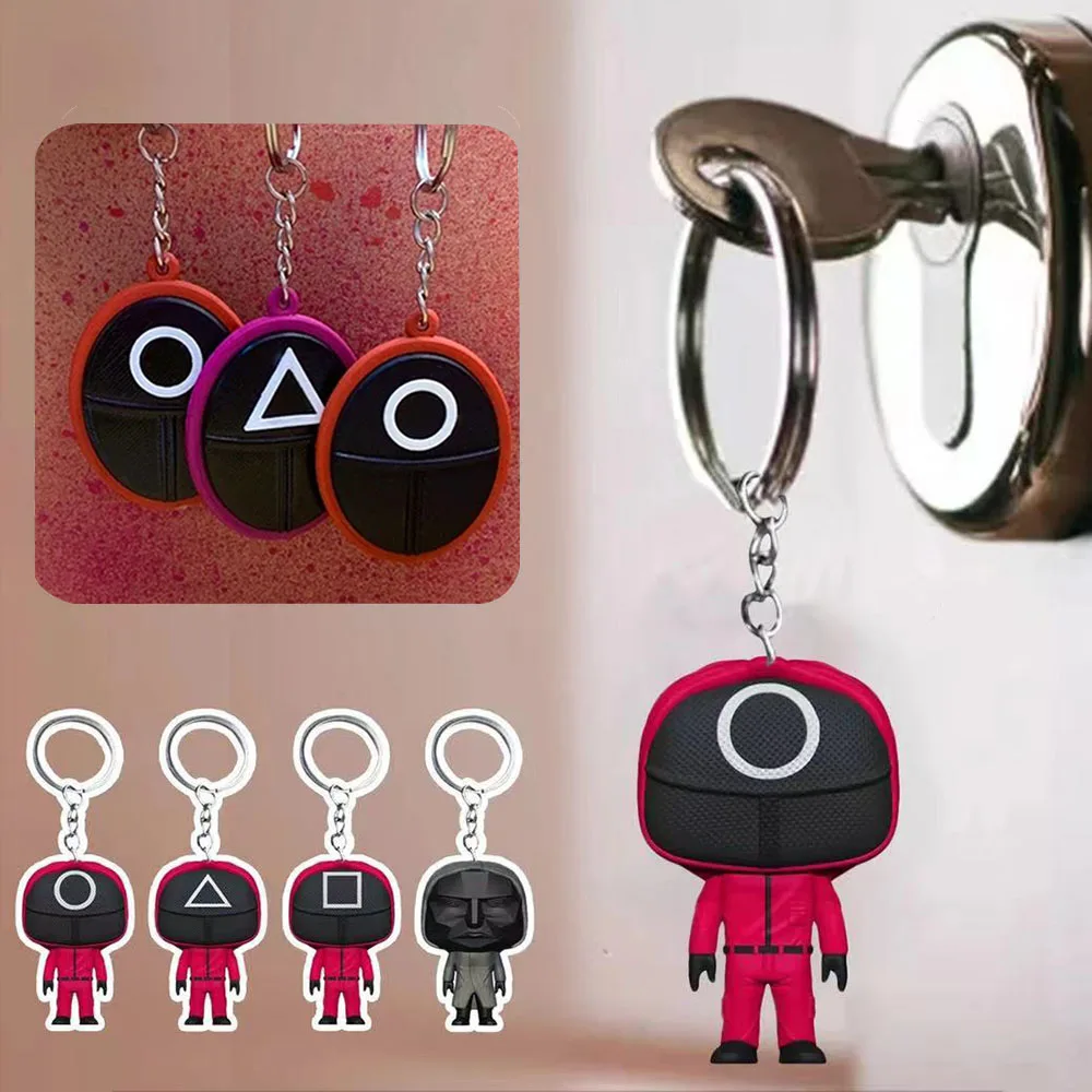 Squid Game Keychain Soldier Key Ring Square Anime Action Figure Model Pendant Cosplay Figurine Cool Kids Toys Gift Accessories
Squid Game Keychain Soldier Key Ring Square Anime Action Figure Model Pendant Cosplay Figurine Cool Kids Toys Gift Accessories