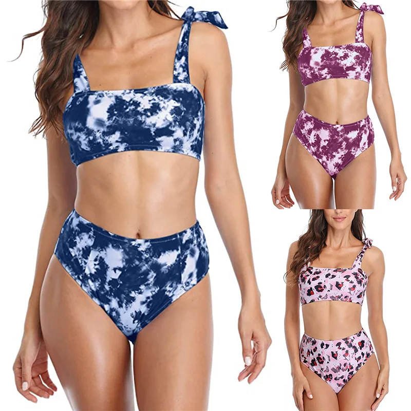 2021 Woman Bikini Set Womens Floral Print Two-Piece Bathing Suit U-Neck Sleeveless Crop Tops+ Bikini Panties Sexy Beach Suits
2021 Woman Bikini Set Womens Floral Print Two-Piece Bathing Suit U-Neck Sleeveless Crop Tops+ Bikini Panties Sexy Beach Suits