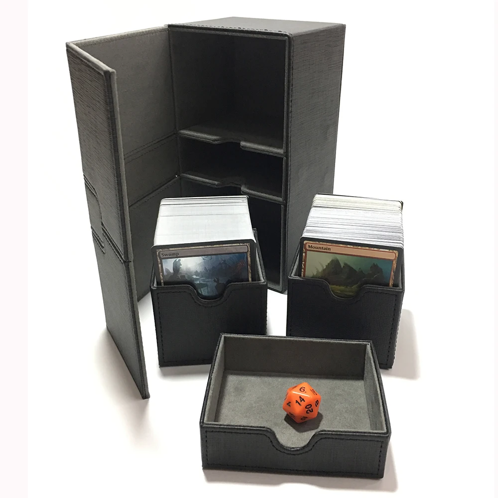 Extra Large Deck box for Trading cards Storage, Board game cards case card box/container Cards Deck Box Deck case: Black, Green
Extra Large Deck box for Trading cards Storage, Board game cards case card box/container Cards Deck Box Deck case: Black, Green