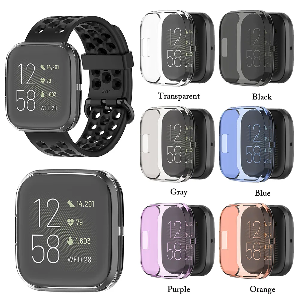 Сверхтонкий Мягкий защитный чехол из ТПУ для смарт-часов Fitbit Versa 2, защитный чехол с полным покрытием, силиконовый чехол
Сверхтонкий Мягкий защитный чехол из ТПУ для смарт-часов Fitbit Versa 2, защитный чехол с полным покрытием, силиконовый чехол