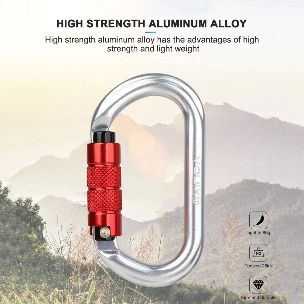 25KN O Shape Fast Lock Carabiner Rock Climbing Buckle Camping Safety Auto Master Outdoor Portable Outdoor Elements
25KN O Shape Fast Lock Carabiner Rock Climbing Buckle Camping Safety Auto Master Outdoor Portable Outdoor Elements