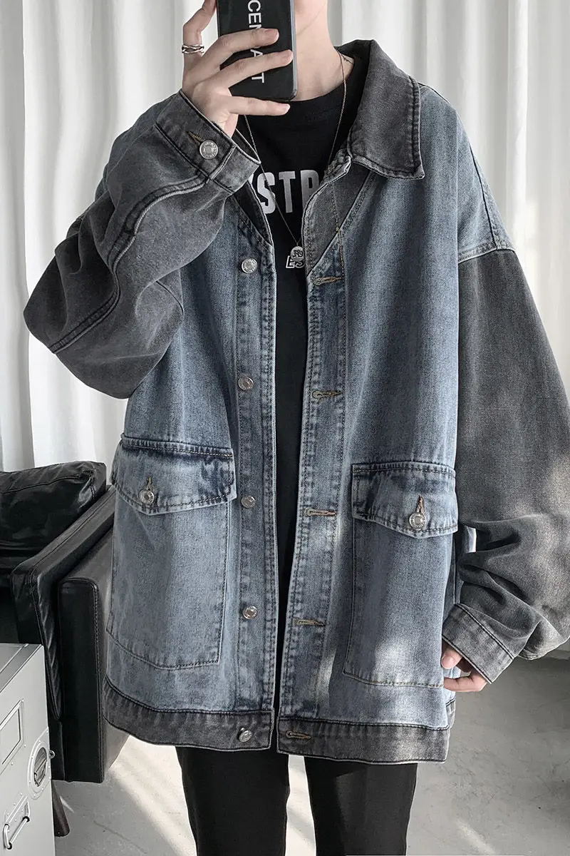 Men's denim jacket 2021 spring autumn new Contrast coat loose jacket men's handsome clothes large size M-3XL tops men youth
Men's denim jacket 2021 spring autumn new Contrast coat loose jacket men's handsome clothes large size M-3XL tops men youth
