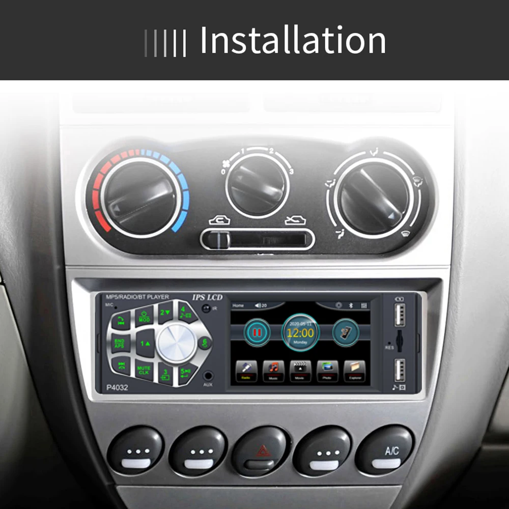 1 DIN Car Stereo Multimedia Video Player 3.8 inch IPS Display USB TF AUX-in FM Auto Radio Receiver 7-color Backlit buttons
1 DIN Car Stereo Multimedia Video Player 3.8 inch IPS Display USB TF AUX-in FM Auto Radio Receiver 7-color Backlit buttons