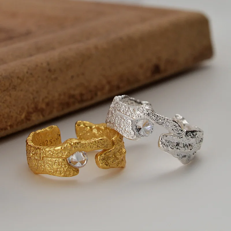 MLKENLY Retro 925 sterling silver diamond-set burnt texture ring female ins wind open zircon index finger ring
MLKENLY Retro 925 sterling silver diamond-set burnt texture ring female ins wind open zircon index finger ring