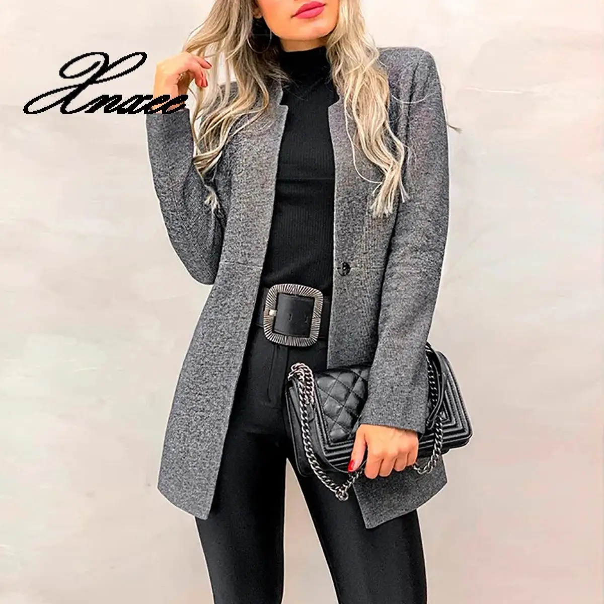 Xnxee Women Sexy Coat Female 2020 Autumn Winter Casual Long Sleeve Single Button Black Woolen Coats Ladies Outwear Clothes
Xnxee Women Sexy Coat Female 2020 Autumn Winter Casual Long Sleeve Single Button Black Woolen Coats Ladies Outwear Clothes