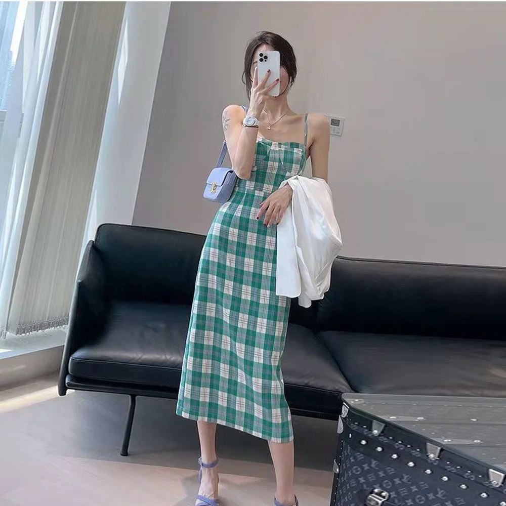 2021 Bodycon Dress Women Green and White Plaid Y2K Summer Hollow Out Sexy Sleeveless Spaghetti Strap Beach Midi Dresses Party
2021 Bodycon Dress Women Green and White Plaid Y2K Summer Hollow Out Sexy Sleeveless Spaghetti Strap Beach Midi Dresses Party