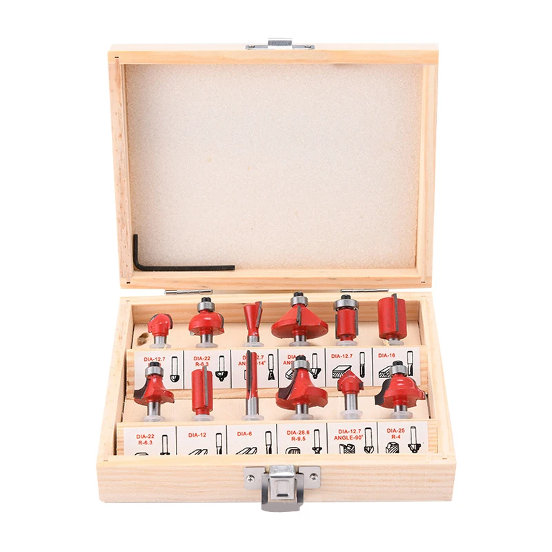 12/15pcs Router Bit Set Alloy Milling Cutter Head for Electric Woodworking Engraving Machine Trimming Machine can CSV
12/15pcs Router Bit Set Alloy Milling Cutter Head for Electric Woodworking Engraving Machine Trimming Machine can CSV