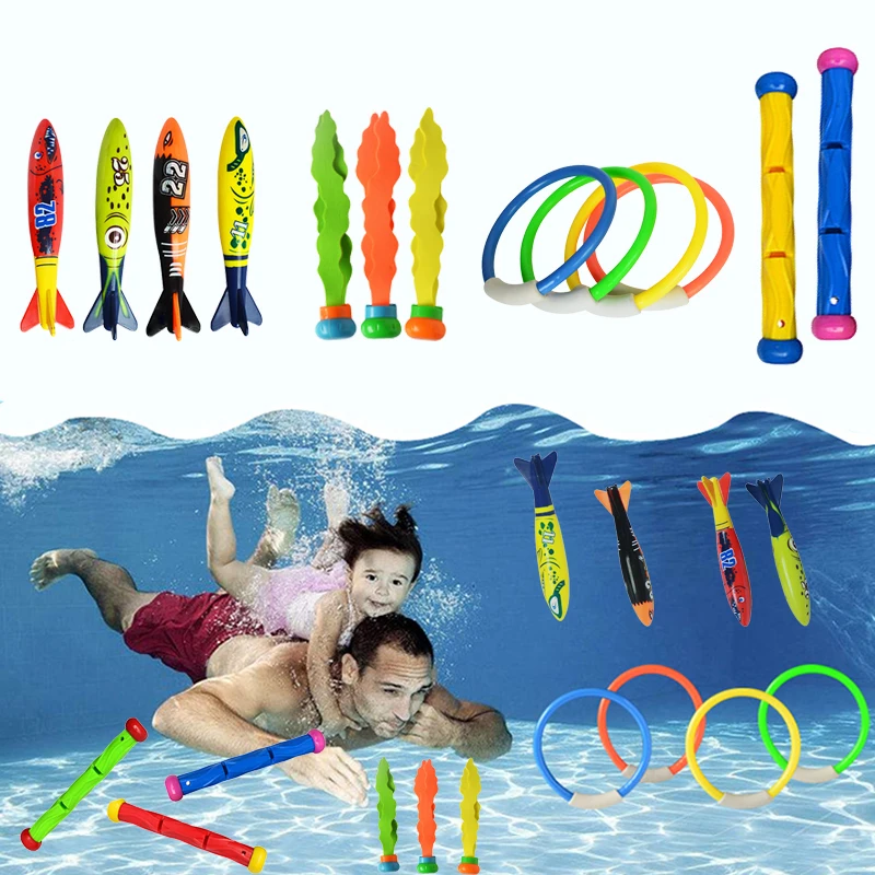 Children's Swimming Toy Diving Ring Seaweed Diving Stick Water Torpedo Rocket Throwing Toys Summer Game Swimming Pool Toys Gifts
Children's Swimming Toy Diving Ring Seaweed Diving Stick Water Torpedo Rocket Throwing Toys Summer Game Swimming Pool Toys Gifts