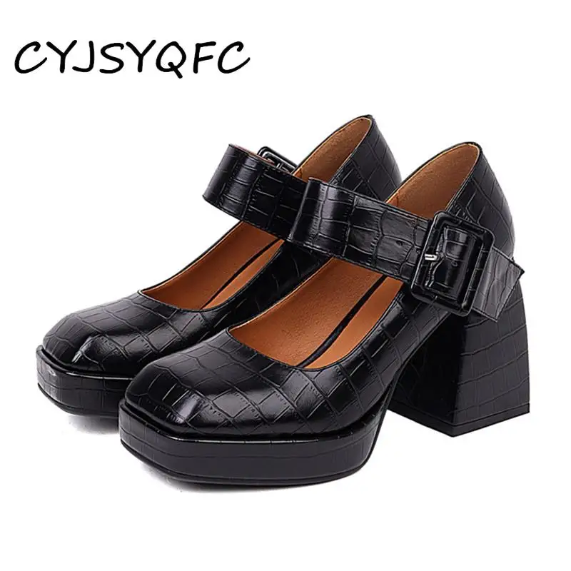 CYJSYQFC Autumn New Fashion Women's Single Shoes Square Toe Asakuchi Square Buckle High Heels Thick Heel Comfortable Woman Shoes
CYJSYQFC Autumn New Fashion Women's Single Shoes Square Toe Asakuchi Square Buckle High Heels Thick Heel Comfortable Woman Shoes