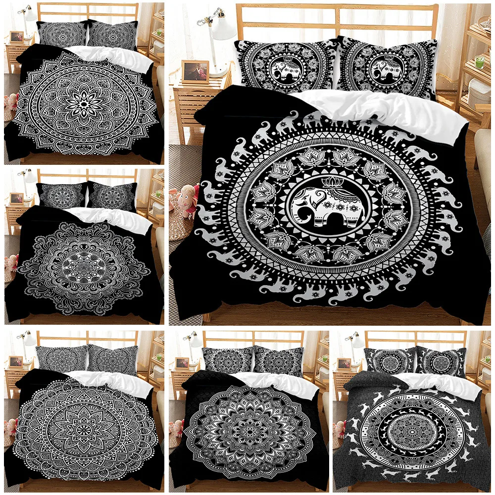 Black Bohemia Style Round Pattern 3D Print Comforter Bedding Set Queen Twin Single Size Duvet Cover Set Pillowcase Luxury Gifts
Black Bohemia Style Round Pattern 3D Print Comforter Bedding Set Queen Twin Single Size Duvet Cover Set Pillowcase Luxury Gifts