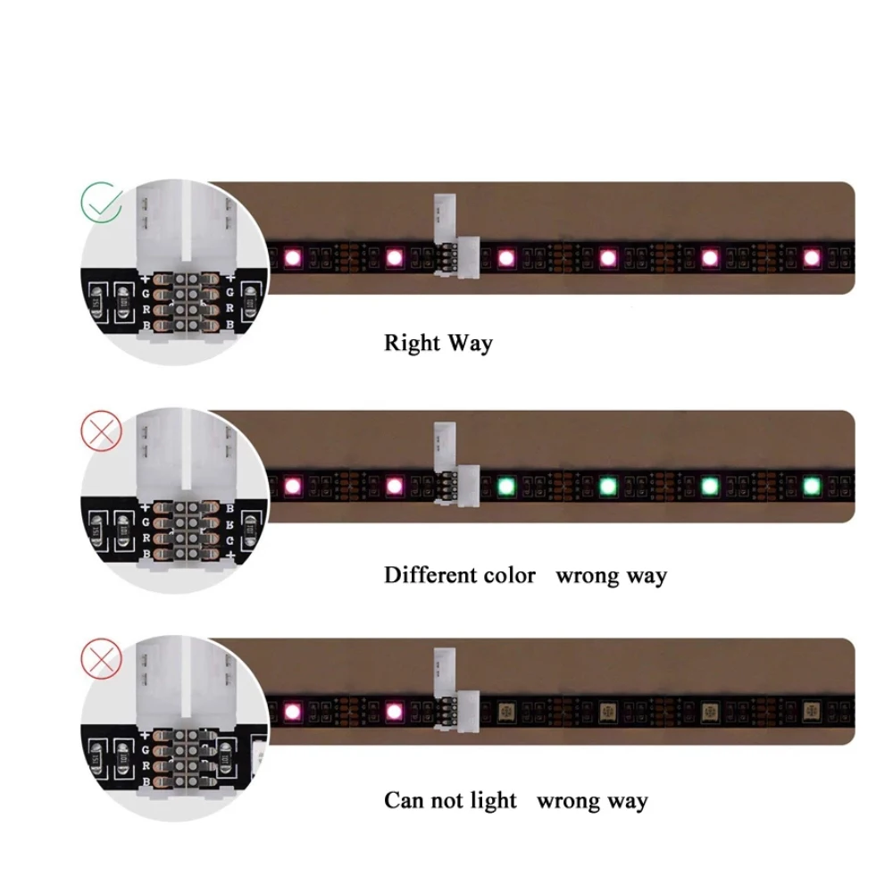 LED Strip Lights Background Connector 10 pcs 4 Pin 8mm 10mm Solderless PCB Strips Tape Easy Connector Loop For RGB 2835 SMD 5050
LED Strip Lights Background Connector 10 pcs 4 Pin 8mm 10mm Solderless PCB Strips Tape Easy Connector Loop For RGB 2835 SMD 5050